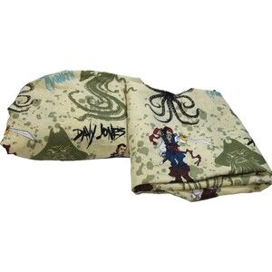 Disney Pirates Caribbean Twin Sheet Set Davy Jones Kraken Jack Sparrow Bedding